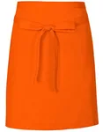 Link Kitchen Wear Bistro-Barschürze aus strapazierfähigem Twill, Emerald (ca. Pantone 341) 70 x 50 cm, X984 – Orange (ca. Pantone 1655)