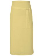 Link Kitchen Wear Bistro-Barschürze Terras mit Tasche, Black 90 x 80 cm, X985 – Citron (ca. Pantone 127)