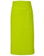 Link Kitchen Wear Bistro-Barschürze Terras mit Tasche, Black 90 x 80 cm, X985 – Citron vert (ca. Pantone 382)