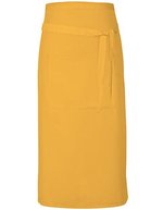 Link Kitchen Wear Bistro-Barschürze Terras mit Tasche, Black 90 x 80 cm, X985 – Tournesol (ca. Pantone 136c)