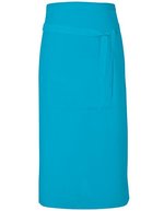 Link Kitchen Wear Bistro-Barschürze Terras mit Tasche, Black 90 x 80 cm, X985 – Turquoise (ca. Pantone 312)