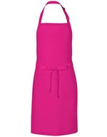 Link Kitchen Wear Latzschürze aus Twill mit Nackenschlaufe, Black 72 x 85 cm, X986 – Fuchsia (ca. Pantone 219)