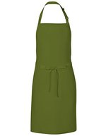 Link Kitchen Wear Latzschürze aus Twill mit Nackenschlaufe, Black 72 x 85 cm, X986 – Olive (ca. Pantone 378)