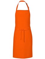 Link Kitchen Wear Latzschürze aus Twill mit Nackenschlaufe, Black 72 x 85 cm, X986 – Orange (ca. Pantone 1655)