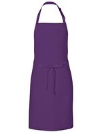 Link Kitchen Wear Latzschürze aus Twill mit Nackenschlaufe, Black 72 x 85 cm, X986 – Violet (ca. Pantone 269)