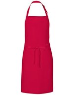 Link Kitchen Wear Latzschürze aus Twill mit Nackenschlaufe, Black 72 x 85 cm, X986 – Rouge (ca. Pantone 200)