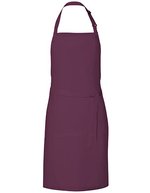 Link Kitchen Wear Latzschürze mit verstellbarer Nackenschlaufe, Black 72 x 85 cm, X987 – Aubergine (ca. Pantone 5115)