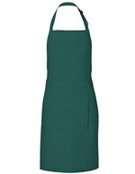 Link Kitchen Wear Latzschürze mit verstellbarer Nackenschlaufe, Black 72 x 85 cm, X987 – Bottle Green (ca. Pantone 560)