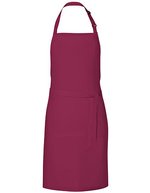 Link Kitchen Wear Latzschürze mit verstellbarer Nackenschlaufe, Black 72 x 85 cm, X987 – Burgundy (ca. Pantone 216)
