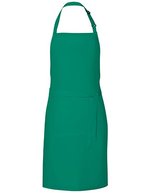 Link Kitchen Wear Latzschürze mit verstellbarer Nackenschlaufe, Black 72 x 85 cm, X987 – Emerald (ca. Pantone 341)