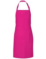 Link Kitchen Wear Latzschürze mit verstellbarer Nackenschlaufe, Black 72 x 85 cm, X987 – Fuchsia (ca. Pantone 219)