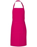 Link Kitchen Wear Latzschürze mit verstellbarer Nackenschlaufe, Black 72 x 85 cm, X987 – Hot Pink (ca. Pantone 241c)