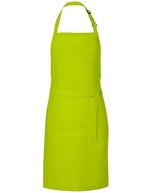Link Kitchen Wear Latzschürze mit verstellbarer Nackenschlaufe, Black 72 x 85 cm, X987 – Lime (ca. Pantone 382)