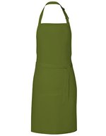 Link Kitchen Wear Latzschürze mit verstellbarer Nackenschlaufe, Black 72 x 85 cm, X987 – Olive (ca. Pantone 378)