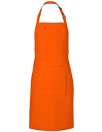 Link Kitchen Wear Latzschürze mit verstellbarer Nackenschlaufe, Black 72 x 85 cm, X987 – Orange (ca. Pantone 1655)