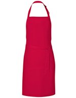 Link Kitchen Wear Latzschürze mit verstellbarer Nackenschlaufe, Black 72 x 85 cm, X987 – Red (ca. Pantone 200)