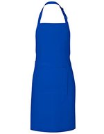 Link Kitchen Wear Latzschürze mit verstellbarer Nackenschlaufe, Black 72 x 85 cm, X987 – Royal (ca. Pantone 286)