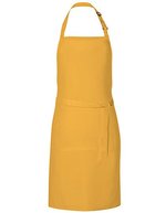 Link Kitchen Wear Latzschürze mit verstellbarer Nackenschlaufe, Black 72 x 85 cm, X987 – Sunflower (ca. Pantone 136c)