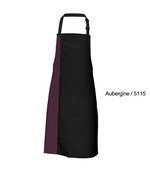 Link Kitchen Wear Latzschürze mit verstellbarer Nackenschlaufe, Black/Apple (ca. Pantone 360) 72 x 85 cm, X988 – Black/Aubergine (ca. Pantone 5115)