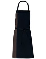 Link Kitchen Wear Latzschürze mit verstellbarer Nackenschlaufe, Black/Apple (ca. Pantone 360) 72 x 85 cm, X988 – Black/Black