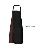 Link Kitchen Wear Latzschürze mit verstellbarer Nackenschlaufe, Black/Apple (ca. Pantone 360) 72 x 85 cm, X988 – Black/Brown (ca. Pantone 476)