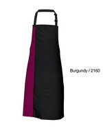 Link Kitchen Wear Latzschürze mit verstellbarer Nackenschlaufe, Black/Apple (ca. Pantone 360) 72 x 85 cm, X988 – Black/Burgundy (ca. Pantone 216)