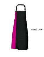 Link Kitchen Wear Latzschürze mit verstellbarer Nackenschlaufe, Black/Apple (ca. Pantone 360) 72 x 85 cm, X988 – Black/Fuchsia (ca. Pantone 219)