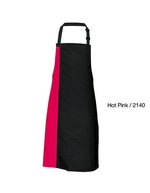 Link Kitchen Wear Latzschürze mit verstellbarer Nackenschlaufe, Black/Apple (ca. Pantone 360) 72 x 85 cm, X988 – Black/Hot Pink (ca. Pantone 241c)