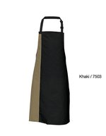 Link Kitchen Wear Latzschürze mit verstellbarer Nackenschlaufe, Black/Apple (ca. Pantone 360) 72 x 85 cm, X988 – Black/Khaki (ca. Pantone 7503)
