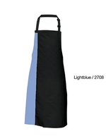 Link Kitchen Wear Latzschürze mit verstellbarer Nackenschlaufe, Black/Apple (ca. Pantone 360) 72 x 85 cm, X988 – Black/Light Blue (ca. Pantone 2708)
