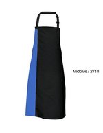 Link Kitchen Wear Latzschürze mit verstellbarer Nackenschlaufe, Black/Apple (ca. Pantone 360) 72 x 85 cm, X988 – Black/Midblue (ca. Pantone 2718)