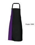 Link Kitchen Wear Latzschürze mit verstellbarer Nackenschlaufe, Black/White 72 x 85 cm, X988 – Black/Purple (ca. Pantone 269)
