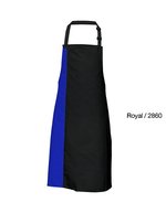 Link Kitchen Wear Latzschürze mit verstellbarer Nackenschlaufe, Black/Apple (ca. Pantone 360) 72 x 85 cm, X988 – Black/Royal (ca. Pantone 286)