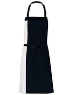 Link Kitchen Wear Latzschürze mit verstellbarer Nackenschlaufe, Black/Apple (ca. Pantone 360) 72 x 85 cm, X988 – Black/White