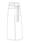 Link Kitchen Wear Kitchen Apron with Walking Slit, 100x100 cm, Black 100 x 100 cm, X992 – image 4