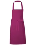 Link Kitchen Wear Latzschürze 2/1 Twill mit Verstärkungen, Black 73 x 80 cm, X993 – Bordeaux