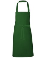 Link Kitchen Wear Latzschürze 2/1 Twill mit Verstärkungen, Black 73 x 80 cm, X993 – Verde bottiglia