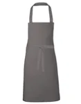 Link Kitchen Wear Latzschürze 2/1 Twill mit Verstärkungen, Black 73 x 80 cm, X993 – Dark Grey (ca. Pantone 431)