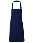 Link Kitchen Wear Latzschürze 2/1 Twill mit Verstärkungen, Black 73 x 80 cm, X993 – Navy