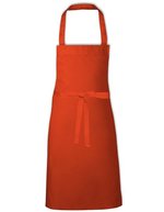 Link Kitchen Wear Latzschürze 2/1 Twill mit Verstärkungen, Black 73 x 80 cm, X993 – Arancione (ca. Pantone 1655)