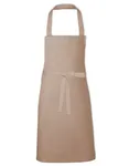 Link Kitchen Wear Latzschürze 2/1 Twill mit Verstärkungen, Black 73 x 80 cm, X993 – Sand