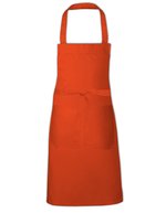Link Kitchen Wear Latzschürze mit Fronttasche, 2-teilig, Black 73 x 80 cm, X994 – Arancione (ca. Pantone 1655)
