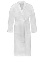 Vossen Velours-Bademantel mit Schalkragen, Baumwolle – White