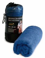 L-merch Mikrofaser Sport-Handtuch mit Netzbeutel – Blue