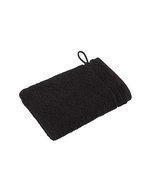 Vossen Calypso Waschhandschuh mit Bordüre – Black