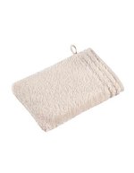 Vossen Calypso Waschhandschuh mit Bordüre, Flanell 22 x 16 cm, XF209W – Ivoire