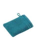 Vossen Calypso Waschhandschuh mit Bordüre, Flanell 22 x 16 cm, XF209W – Lagoon