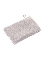 Vossen Calypso Waschhandschuh mit Bordüre, Flanell 22 x 16 cm, XF209W – Gris clair