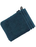 Vossen Calypso Waschhandschuh mit Bordüre, Flanell 22 x 16 cm, XF209W – Poseidon
