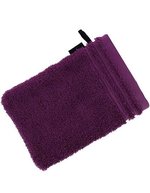 Vossen Calypso Waschhandschuh mit Bordüre, Flanell 22 x 16 cm, XF209W – Violet
